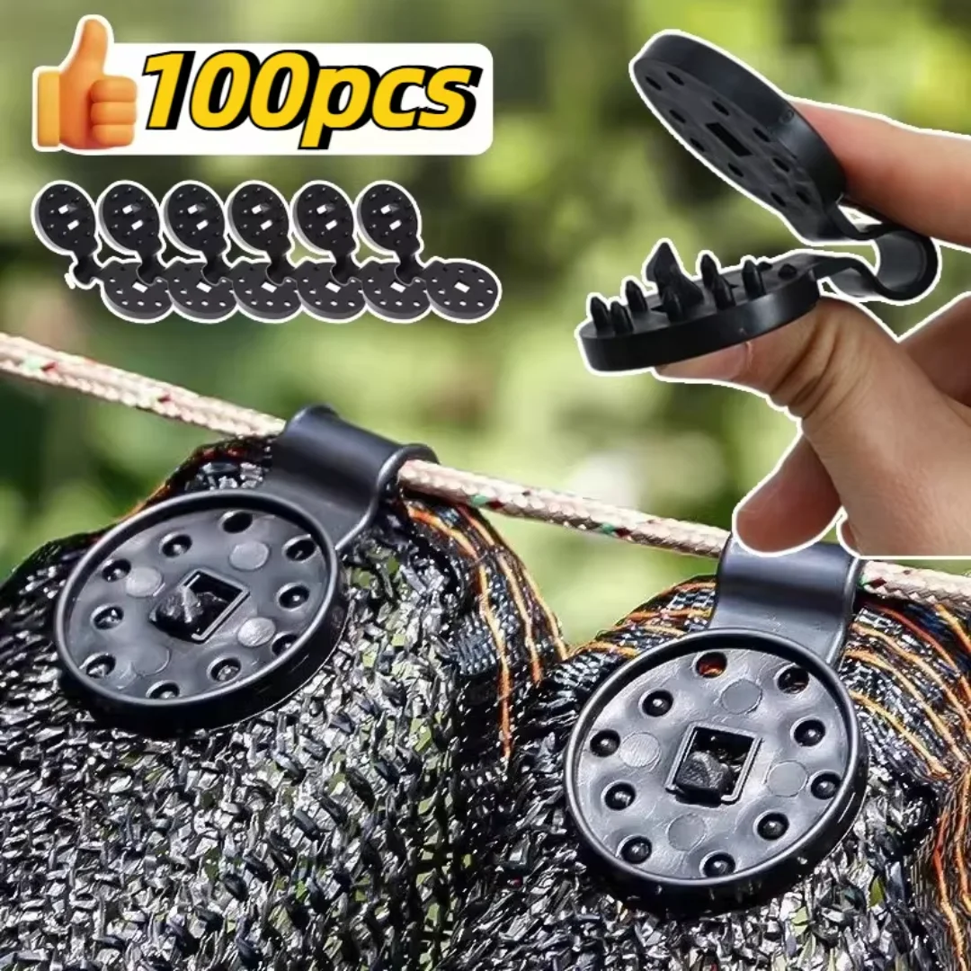 50/100pcs Black Shade Cloth Clips Outdoor Awning Durable Net Clip Camping Garden Tools Garden Buildings Fence Net Fix Clamp Hook