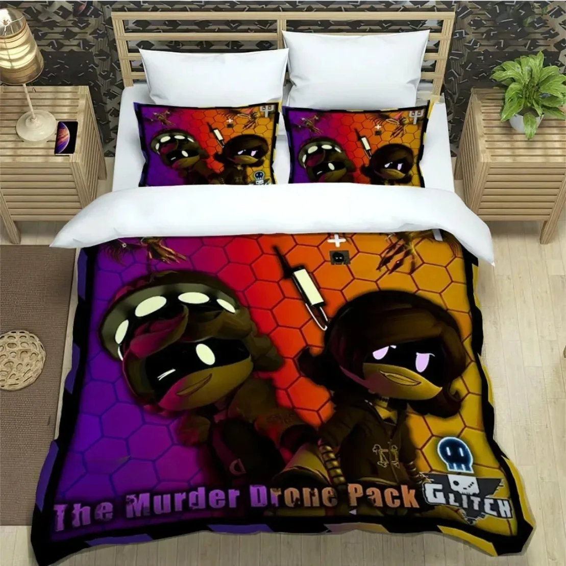 Customisable Murder-Drones Bedding Set With pillowcase Single Twin Queen King Size Bedding Set Children's Gift