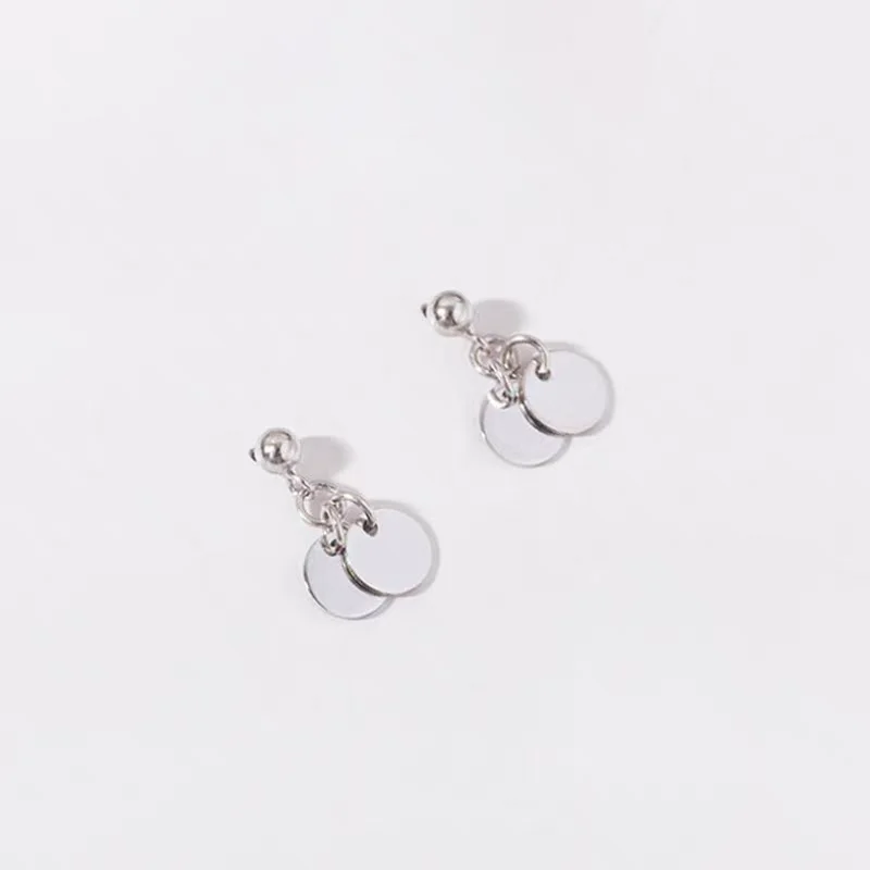 

Серьги-гвоздики из стерлингового серебра 925, стильный элегантный маленький круглый кулон, высокий дизайн, простые серьги в корейском стиле для женщин