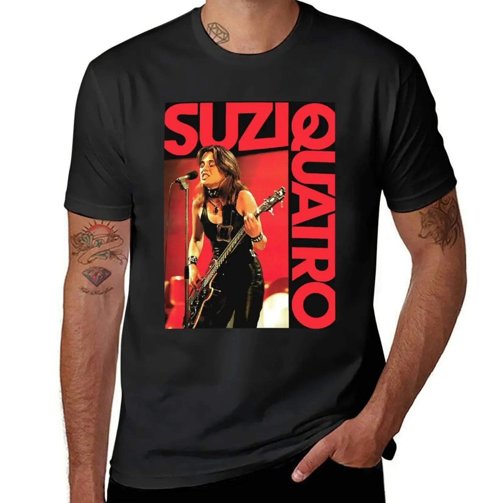 Suzi Quatro T-Shirt shirts graphic sweat tees black t shirts for men