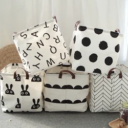 Dirty Clothes Laundry Basket Laundry Basket Cotton and Linen Foldable Laundry Basket Storage Household Sundries Storage Basket