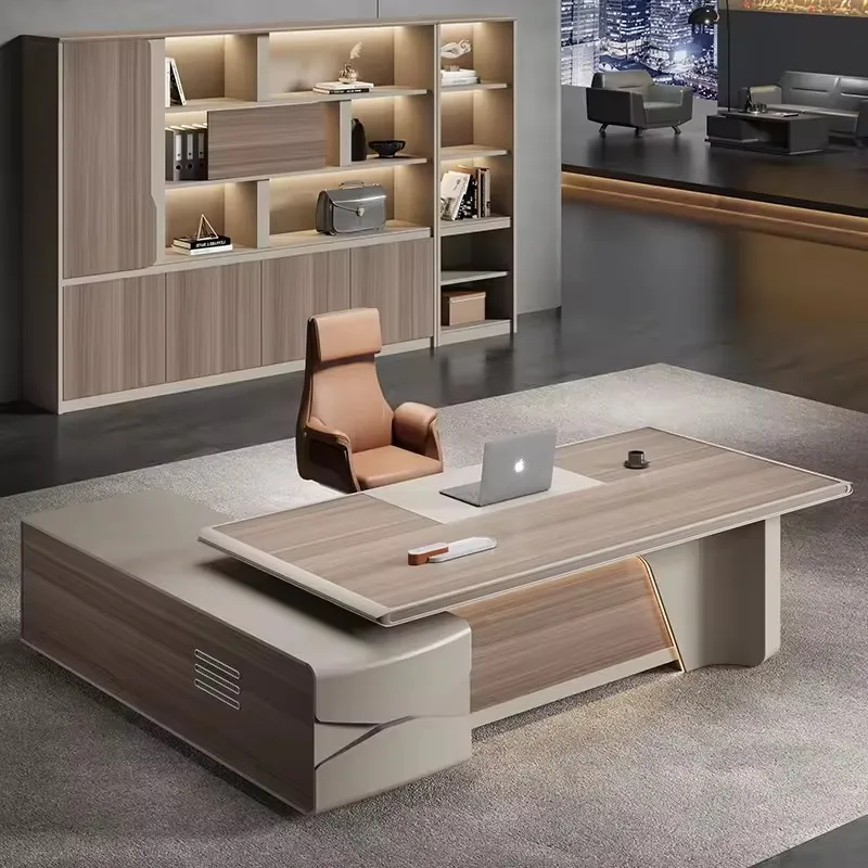 Luxury Office Furniture High Back Boss Office Swivel Desk Chair Executive Table for Chairman Ceo Traditional Style