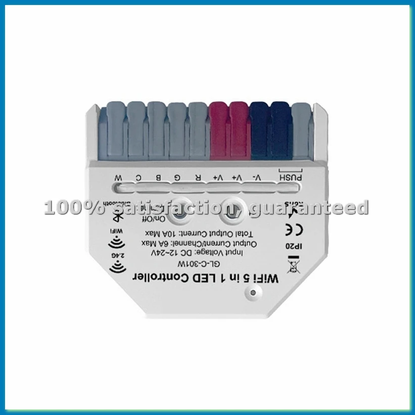 5-in-1 WiFi LED Light Strip Controller Tuya App,Voice and 2.4G RF Remote Control Supported Ideal for Home Lighting-ABWO