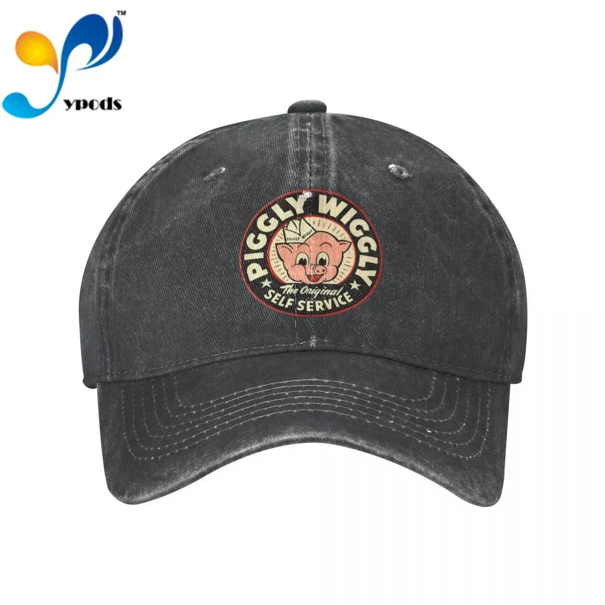 

Piggly Wiggly Denim Baseball cap Snapback Hats Autumn Summer Hat for Men Women Caps Casquette hats