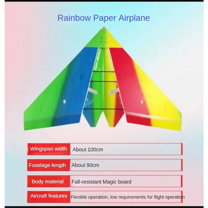 DIY Magic Board Paper para RC Plane, Aircraft Wingspan, Rainbow Delta Asa Planador, 1000mm