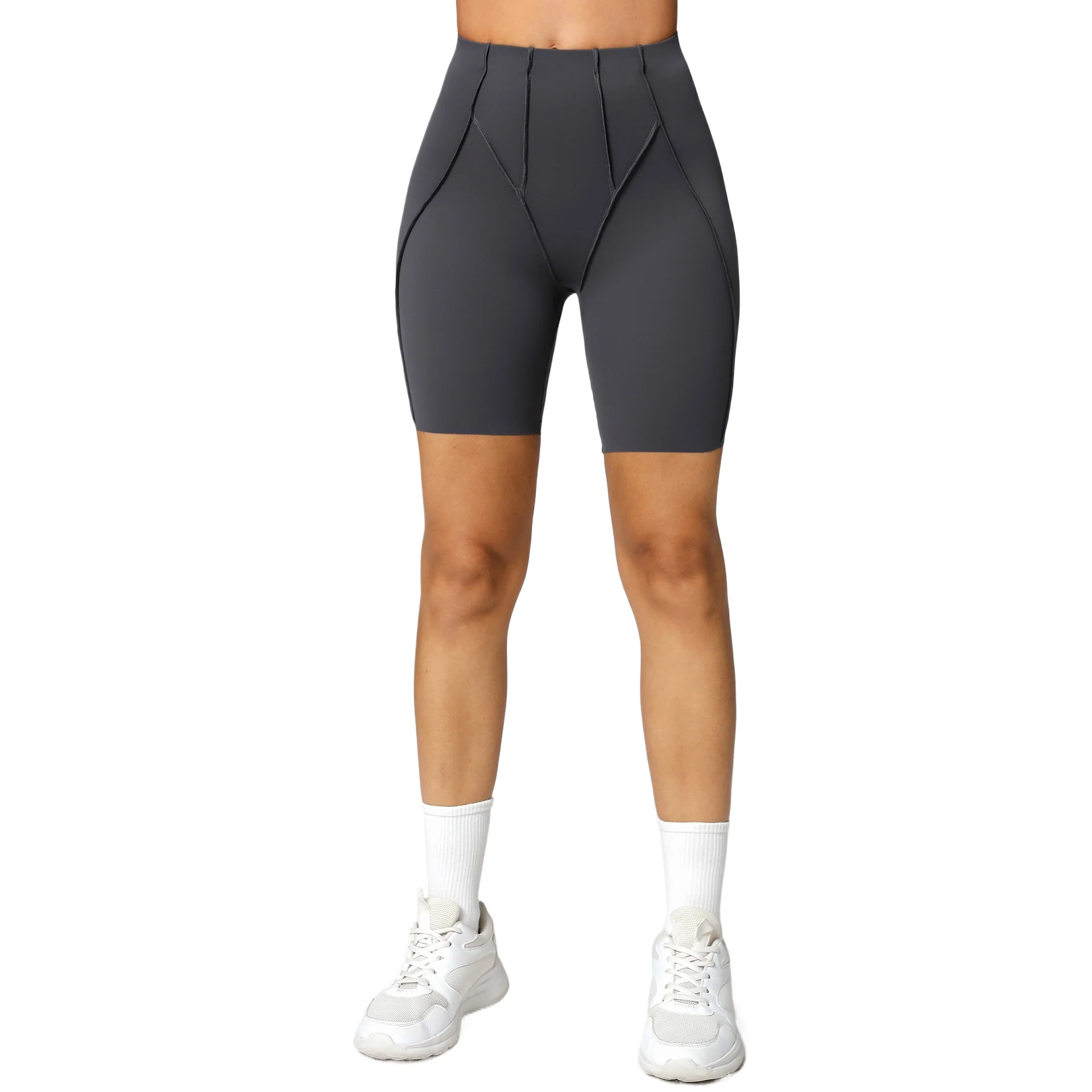 Custom LOGO women's summer three-dimensional high-waisted yoga tight hip lift sports running quick-drying fitness shorts