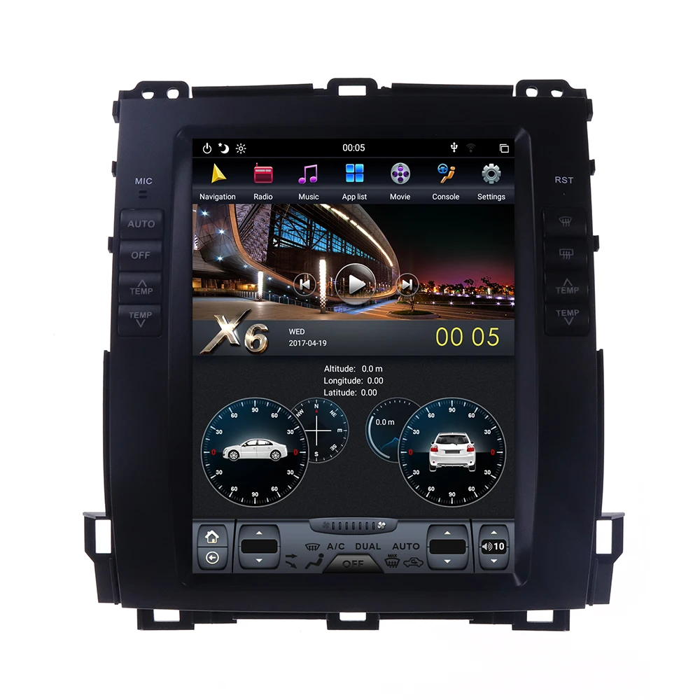 Per Toyota Land Cruiser Prado 120 2004-2009 Carplay WIFI Navigazione GPS per auto Lettore multimediale Unità principale audio Autoradio