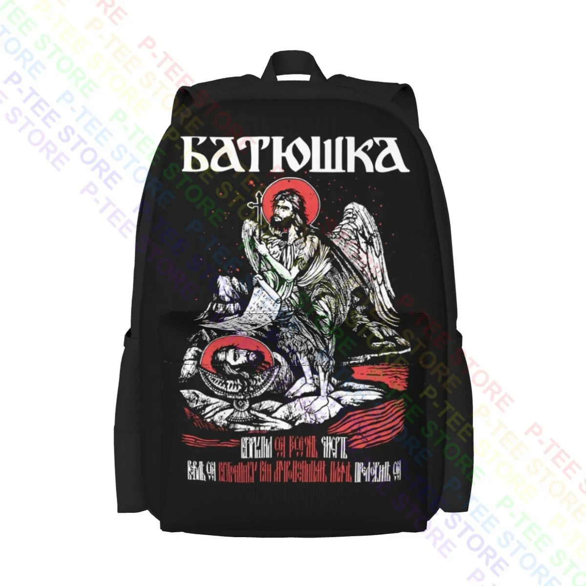 Batushka Red Halo Jesus Polish Orthodox Metal Music Band Large Capacity Backpack Foldable Bags For Travel