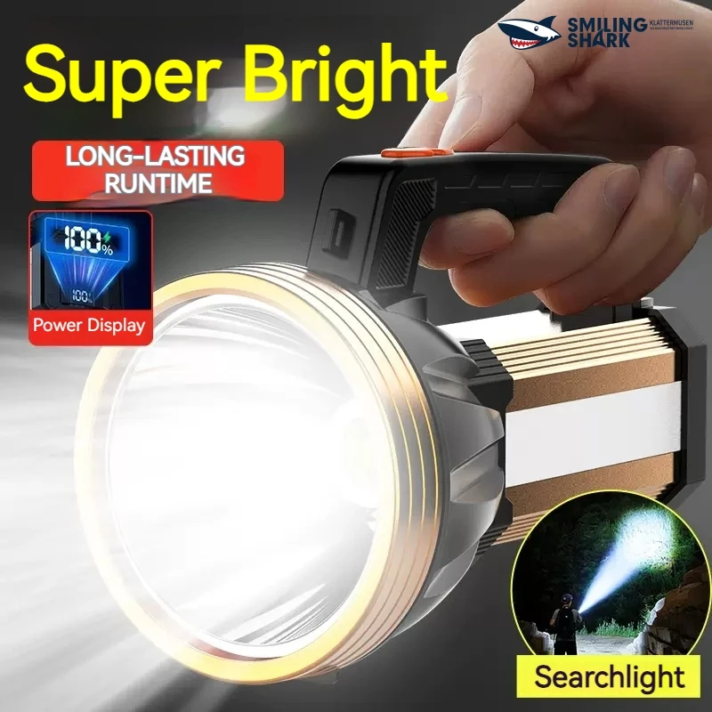 SMILINGSHARK ST3420 Super Bright Solar Flashlight, Rechargeable Handheld Torch, or Outdoor Camping,Searching, Adventures!