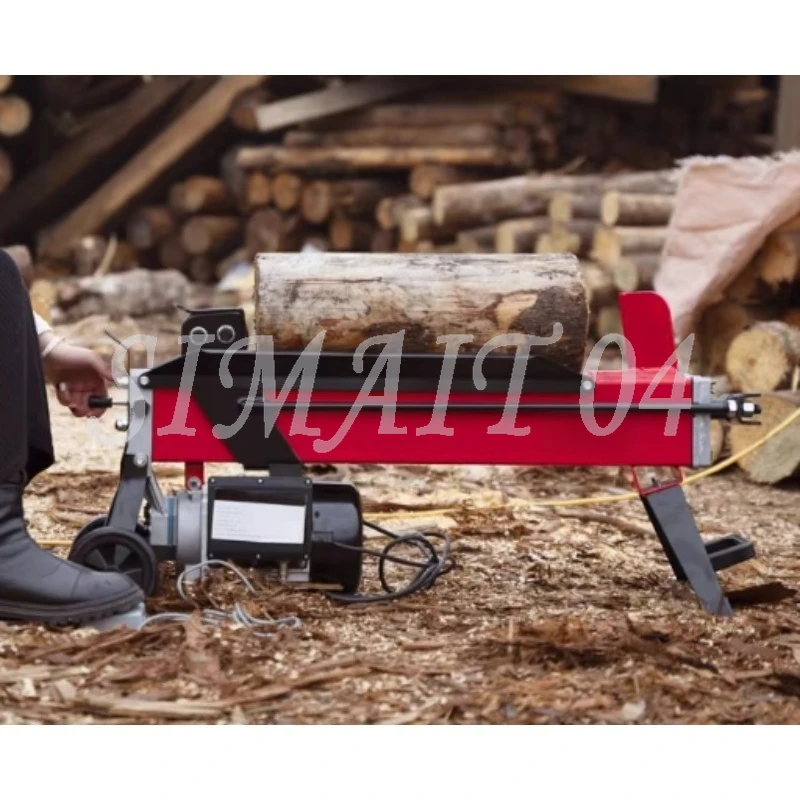 220V 4T/6T Household Firewood Chopping Machine, Electric Hydraulic, Fully Automatic, Rural Firewood Chopping