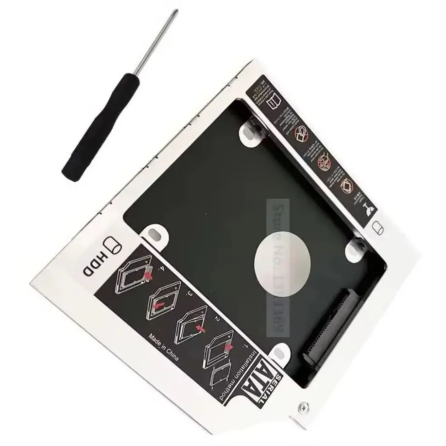 2nd 2.5 SATA HDD Optical bay Caddy Frame Bracket for Dell Inspiron 5000 7000 7447 7746 5748 5749 5758 5523 5423 3552 3537 3437