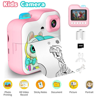 Children Camera Mini Instant Print Digital Camera 32G TF Card Inkless Printing Paper Kids Video Educational Toys For Kids Gift