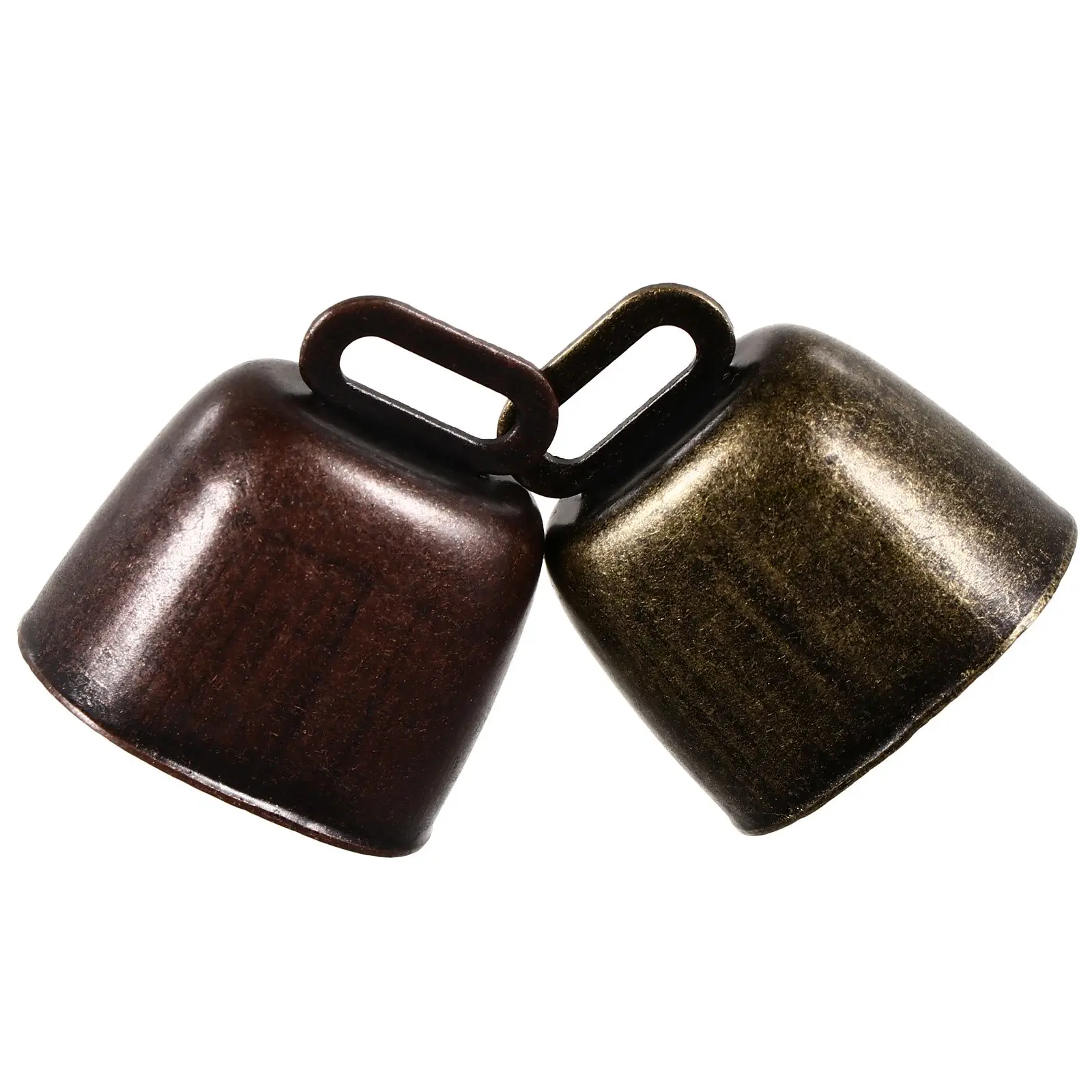 

2 Pcs lost Bell Livestock Light Retro Pet Anti Lost Bell Collar Grazing Green Metal Farm Animal Decor Supply