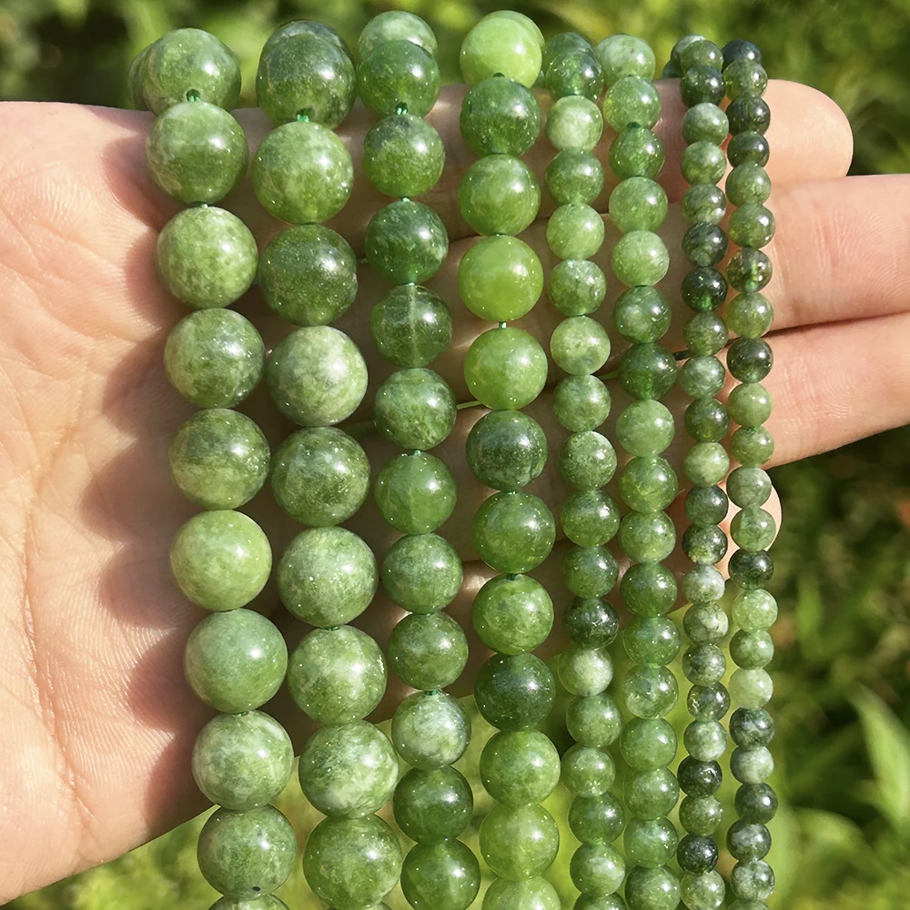 

4/6/8/10mm Natural Stone Dark Green Peridot Beads Perfect for DIY Jewelry Making Bracelets Necklaces Earrings Ideal Gift