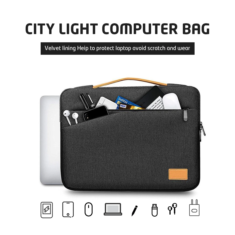 Funda para portátil, funda para notebook de 14 y 15.6 pulgadas, bolso para portátil para Macbook M1 Air Pro HP Acer Xiami Huawei Lenovo, maletín para computadora