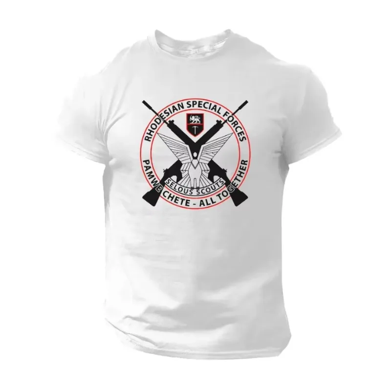 

Хлопковая летняя одежда с короткими рукавами и принтом «Радезия», армейская спецназ с принтом орла и стрелы, хлопковая летняя одежда с круглым воротником