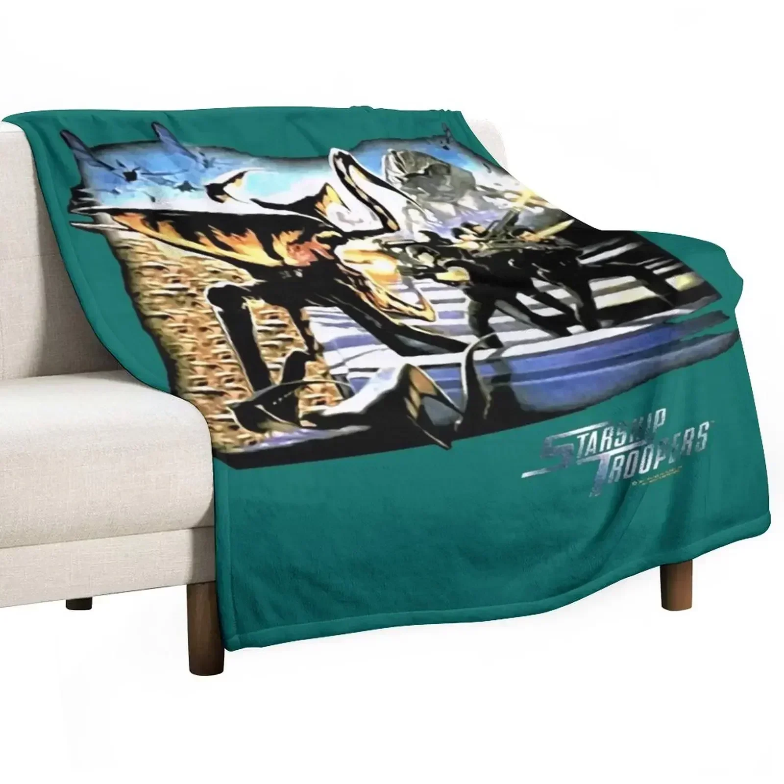 1997 STARSHIP TROOPERS Vintage Casper Van Dien Throw Blanket Luxury Throw Warm Cute Plaid Blankets