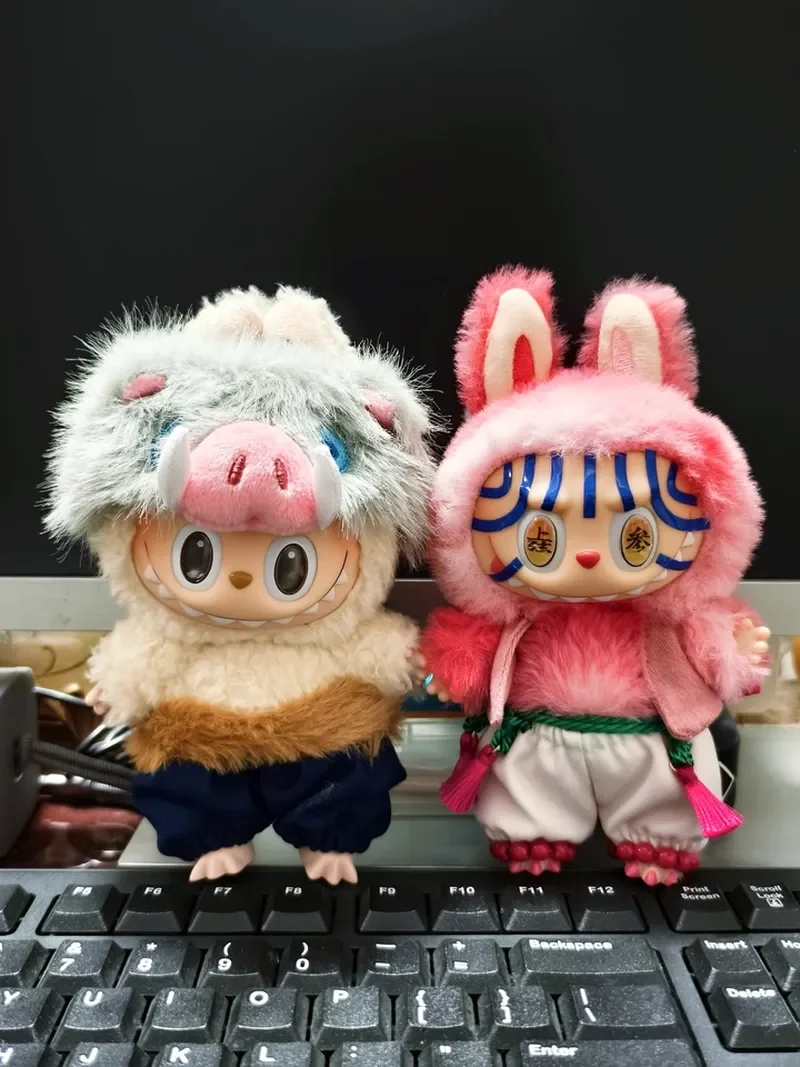 

Demon Slayer Doll Clothes For Labubu 17cm Vinyl Doll Ghost Slayer Tanjirou Inosuke Zenitsu Set Mini Doll Clothing Accessories