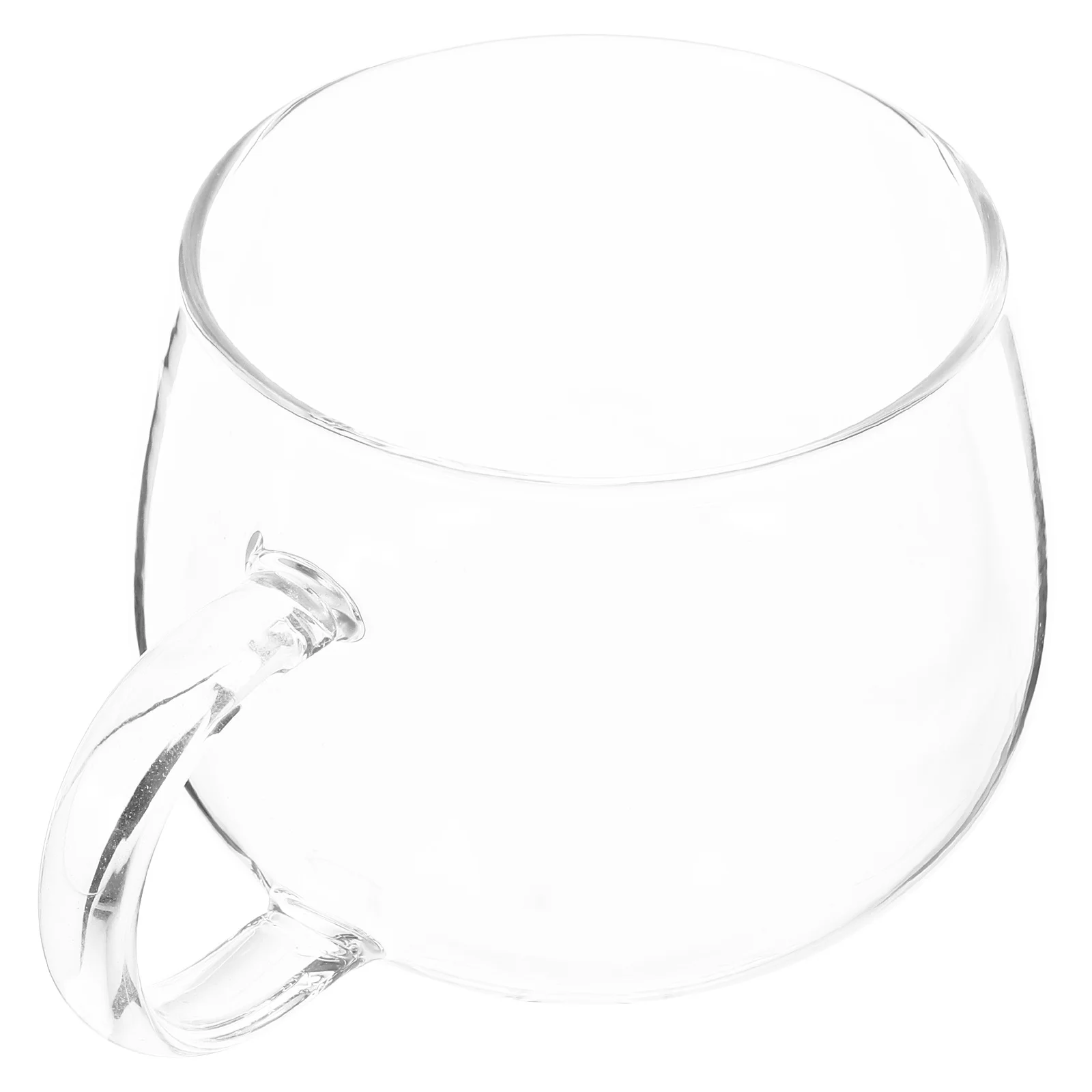 

1Pcs Glass Tea Cup Transparent 400ml Explosion Proof Milk Juice Water Coffee Cup Household Convenient Use
