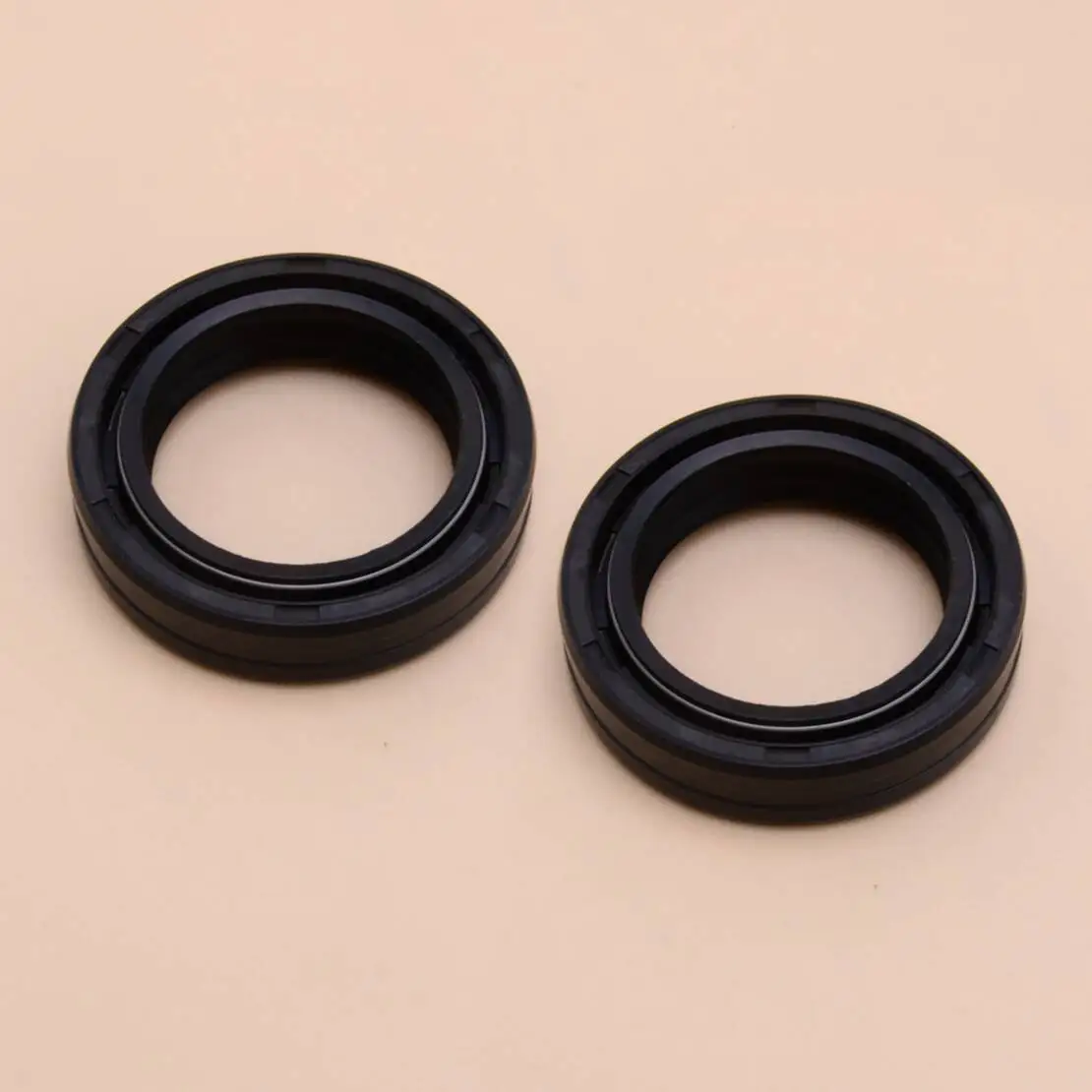 2Pcs Fork Oil Seal Kits Fit for Kawasaki KX100 KX80  KX85 Big Wheel KZ550F KZ550M ZN700 Black