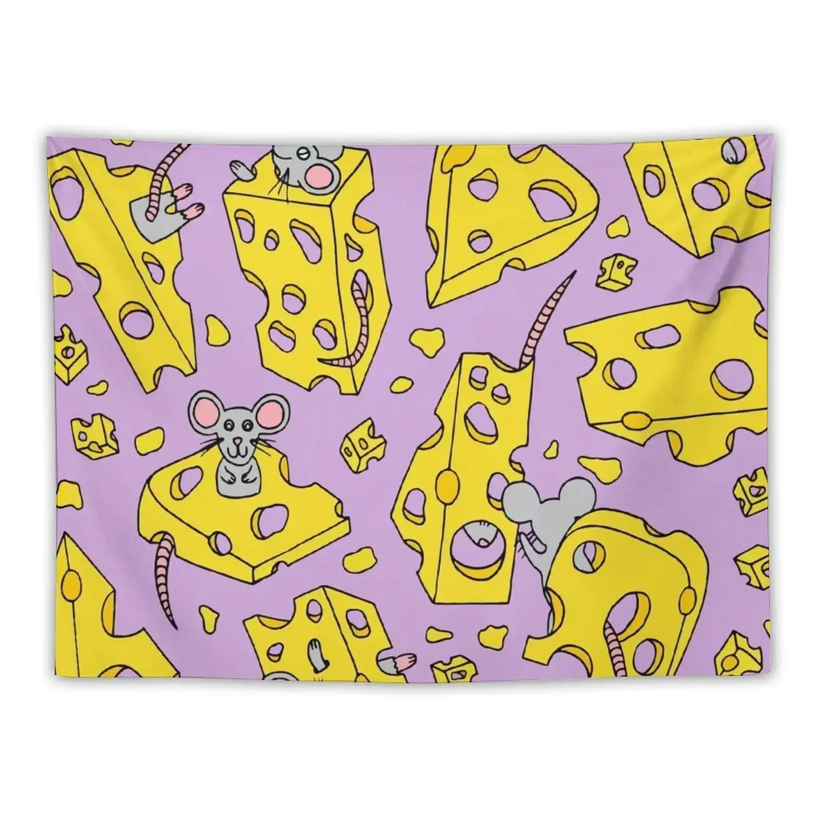 

Mice and Swiss Cheese || Purple Palette || Kitchen || Abstract Animals Tapestry Anime Decor Room Decore Aesthetic Tapestry