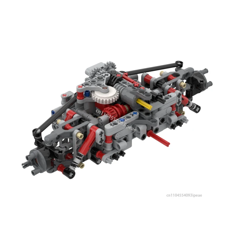 NUOVO Asse anteriore tecnico con sistema di assorbimento degli urti con blocco differenziale Modello Building Blocks Auto fai da te Funzione di sospensione del telaio Mattoni