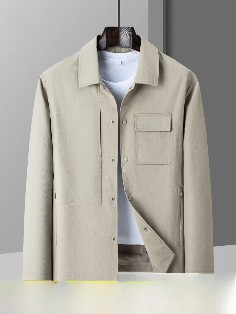 

Мужская куртка Snow Flying 2026: Новинка Весны, Простой и Стильный Дизайн, Универсальная Повседневная Верхняя Одежда, Деловой Повседневный Стиль, Для Административного Персонала