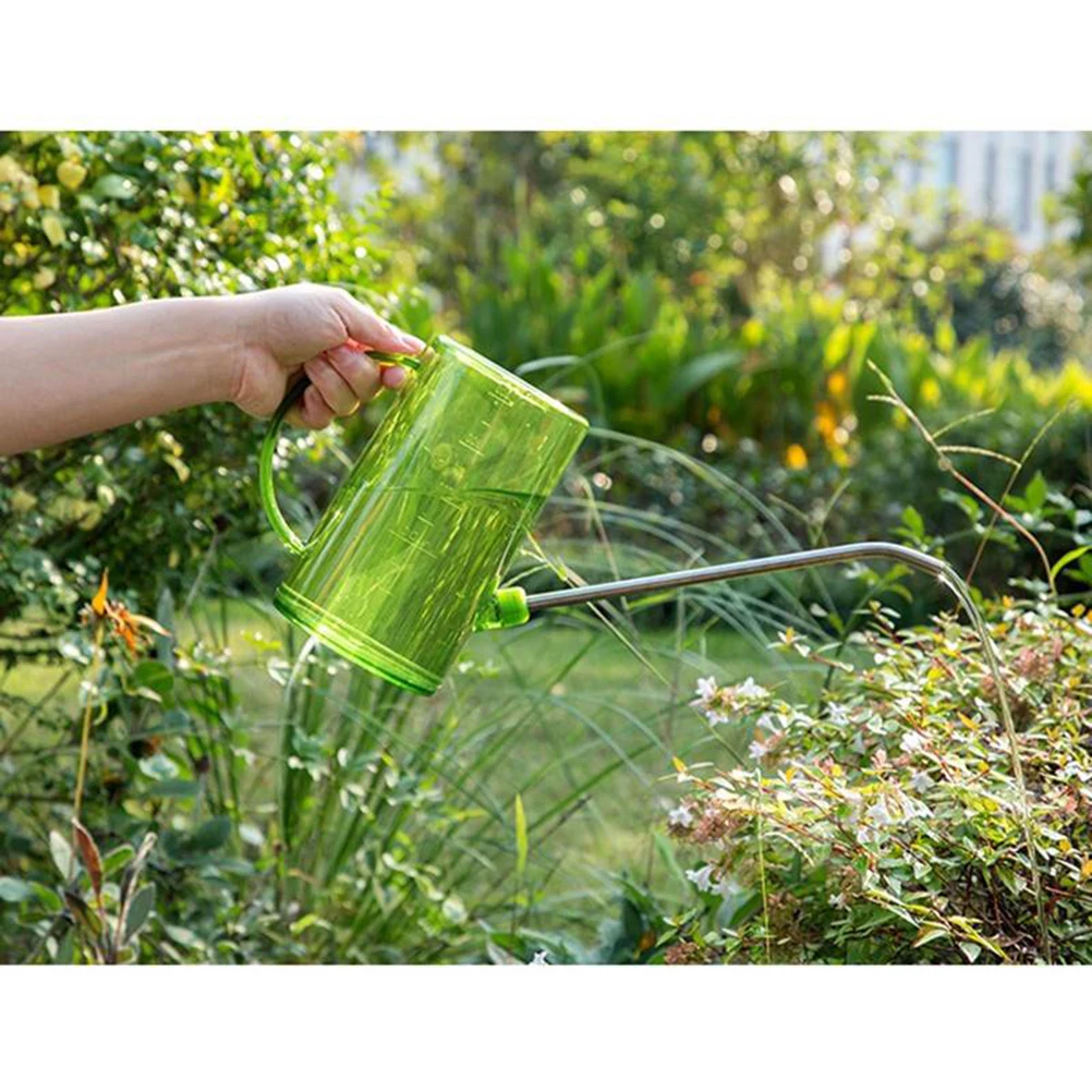 

1000Ml Plastic Watering Kettle Long Mouth Watering Can Indoor Outdoor Plants Gardening Tool Durable Wear-Proof Green