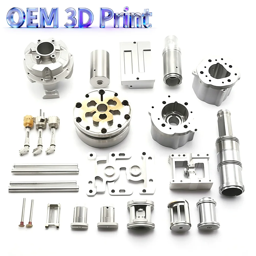 Custom CNC Machined & 3D Printed Aluminum Alloy Mechanical Parts, OEM Precision Industrial Hardware Component Custom Prototype