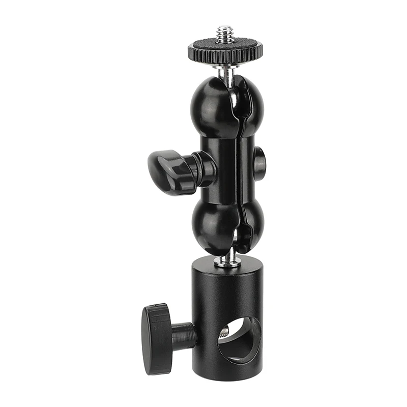 HDRIG Multifuncional Bola Cabeça Suporte Thumbscrew com 16mm Light Stand Cabeça Adaptador Para DSLR Camera Monitor Luz