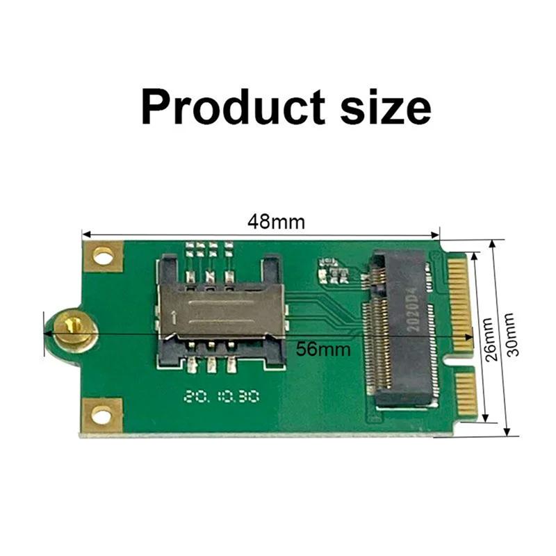 A66F-10X 4G 5G M.2 To Pcie Adapter NGFF To Mini Pci-E Adapter Board With SIM Card Slot For L860-GL DW5820E DW5816E EM7455