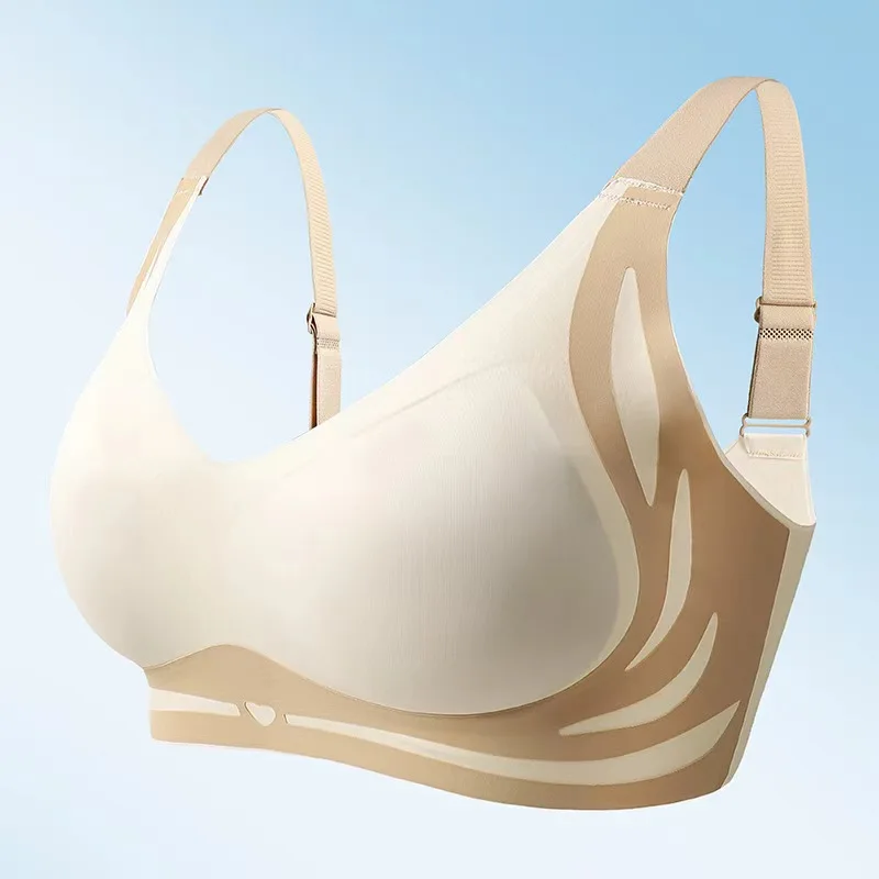 Foreign Trade Cross-Border Fixed Anti-Gravity Lifting Breast Holding Light Luxury Bra Breathable Comfortable Seamless Push up Wi