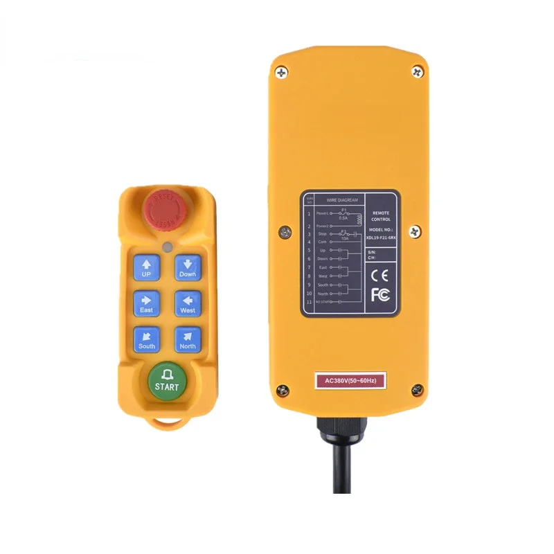 19-F21-6 435MHz 12/24/36/220/380/440V wireless Industrial REMOTe CONTROL SWITCH for Electric Hoist Crane Lift Controller