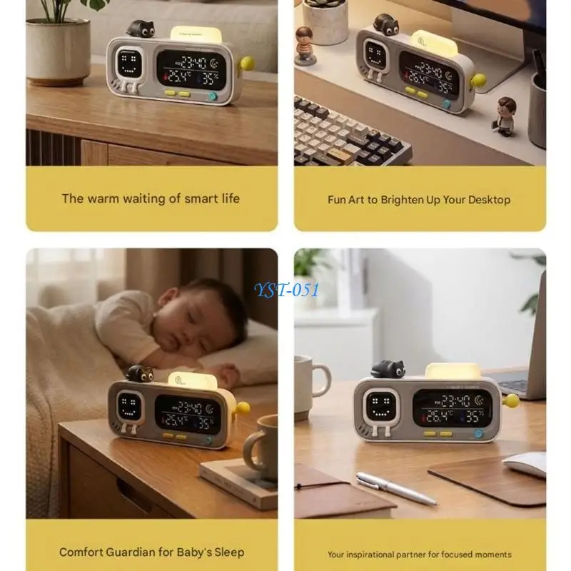 E15A Wireless Hygrometer Clock With High Precise Temperature Humidness Readings