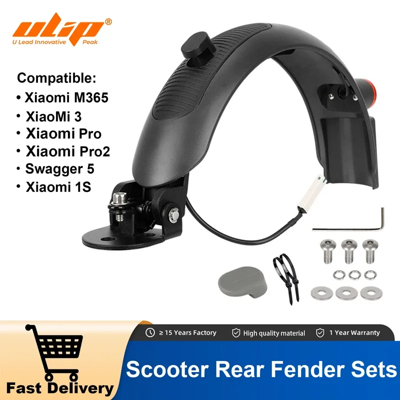 

Комплект заднего брызговика Ulip с тормозом и задним фонарем для Xiaomi M365 Pro2 1S, аксессуары для скутера, прочная опорная часть брызговика