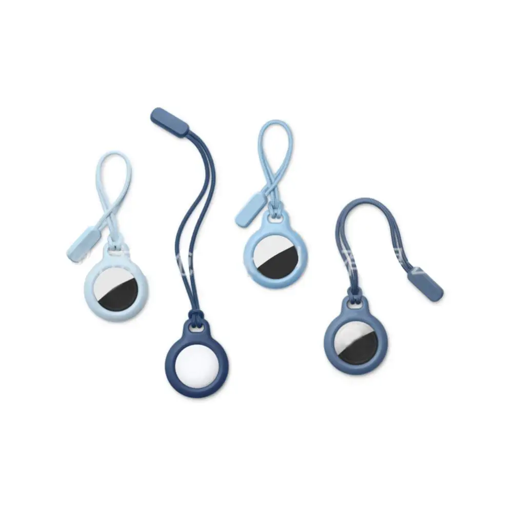 1 ~ 4ชิ้นฝามีสายรัดป้องกันสำหรับ airtag ปลอดภัยพวงกุญแจ airtag กรอบกันกระแทกติดตามอุปกรณ์ป้องกันรอยขีดข่วน