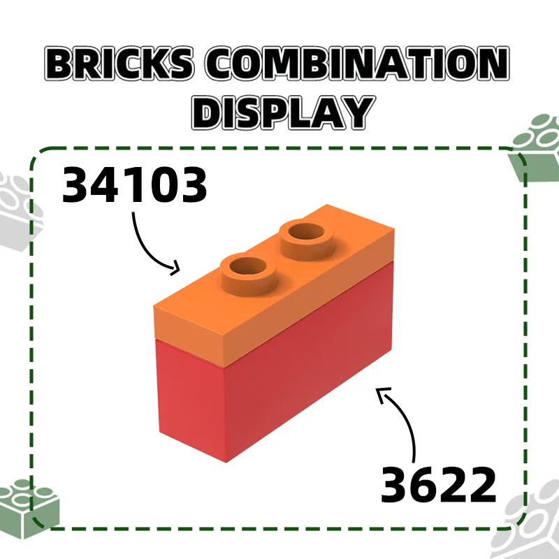 Wange 85Pcs/lot 3622 1x3 Dots Building Block Moc Classic Accessories Compatible with Brick Children Toys Gift Box