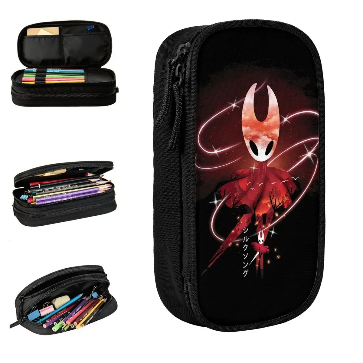Hollow Knight Silksong The Hornet Pencil Case Pen Box Pencil Bags Kids Large Storage School Supplies Gift Pencilcases