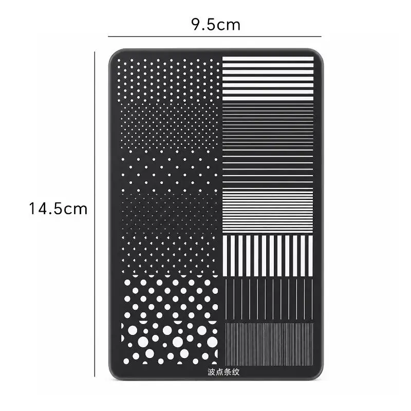 Lace Nail Art Transfer Printing Steel Plate Bowknot Polka Dots Nail Tools Bowknot Silicone Stamp Template