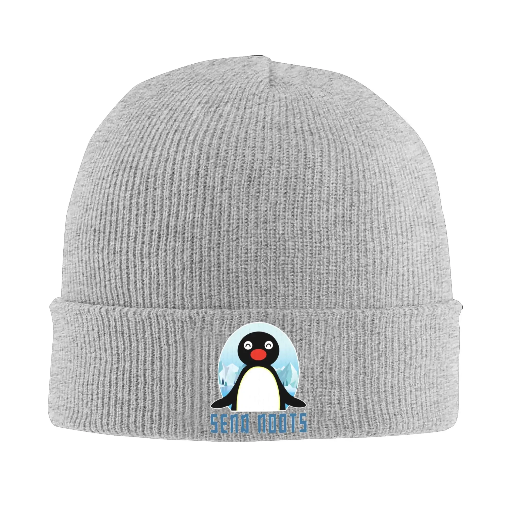 

Send Noots Pingu Noot Noot Knit Hat Beanie Autumn Winter Hats Warm Unisex Color Funny Penguin Cap Men Women Gift