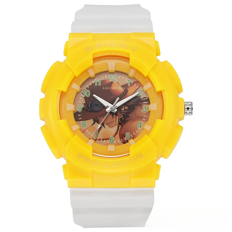Nuovo orologio elettronico per bambini di un pezzo Anime Rufy Studente Orologio da polso impermeabile Ragazzo Ragazza Orologio sportivo al quarzo Regalo per bambini