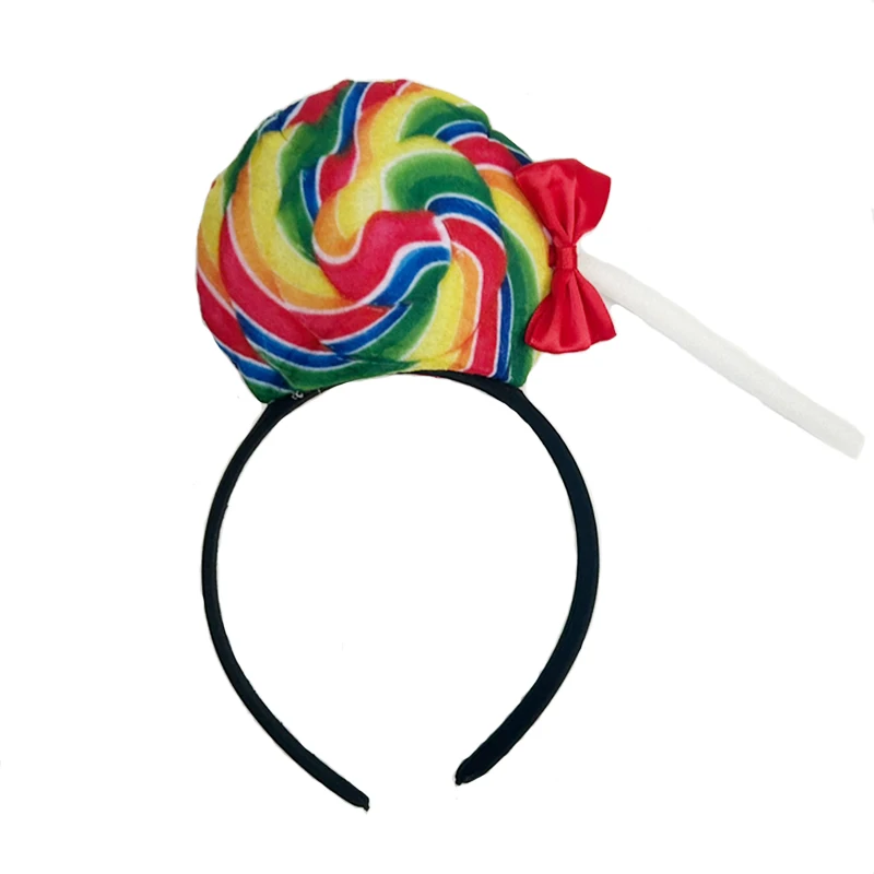 Picture 6: Girls Rainbow Candy Hairpiece Women Lollipop Headband Candyland Party Halloween Costume Accessories