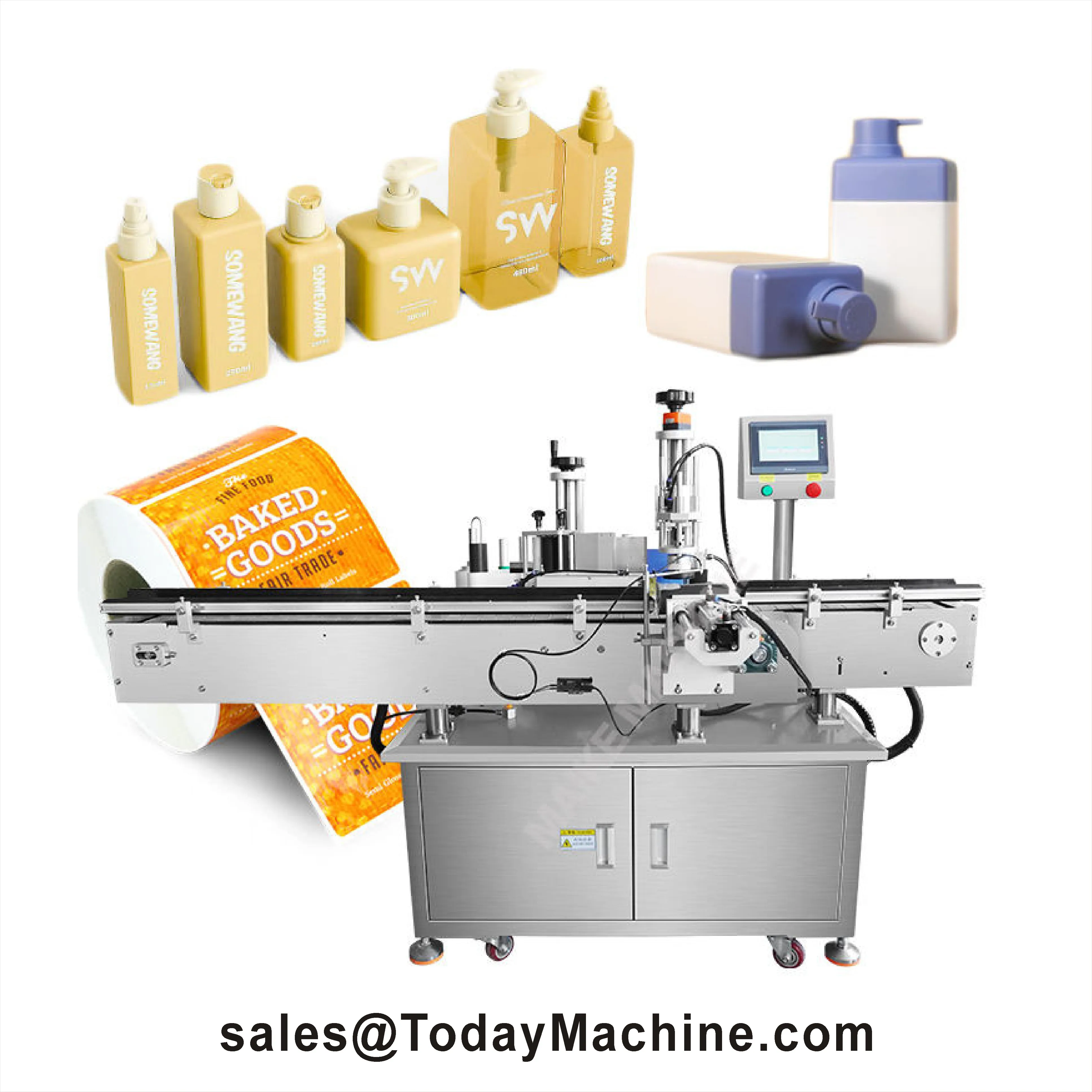Automatic Desktop Round Bottle Labeling Machine Plastic Glass Jar Can Bottle Wine Beverage Cosmetic Flat Bottle Labeling Machine