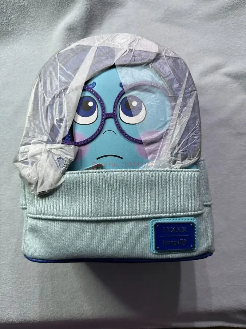 New Loungefly Disney Pixar Inside Out Sadness Cosplay Mini-rucksack Women's Casual Bag Children's Schoolbag Student Gift