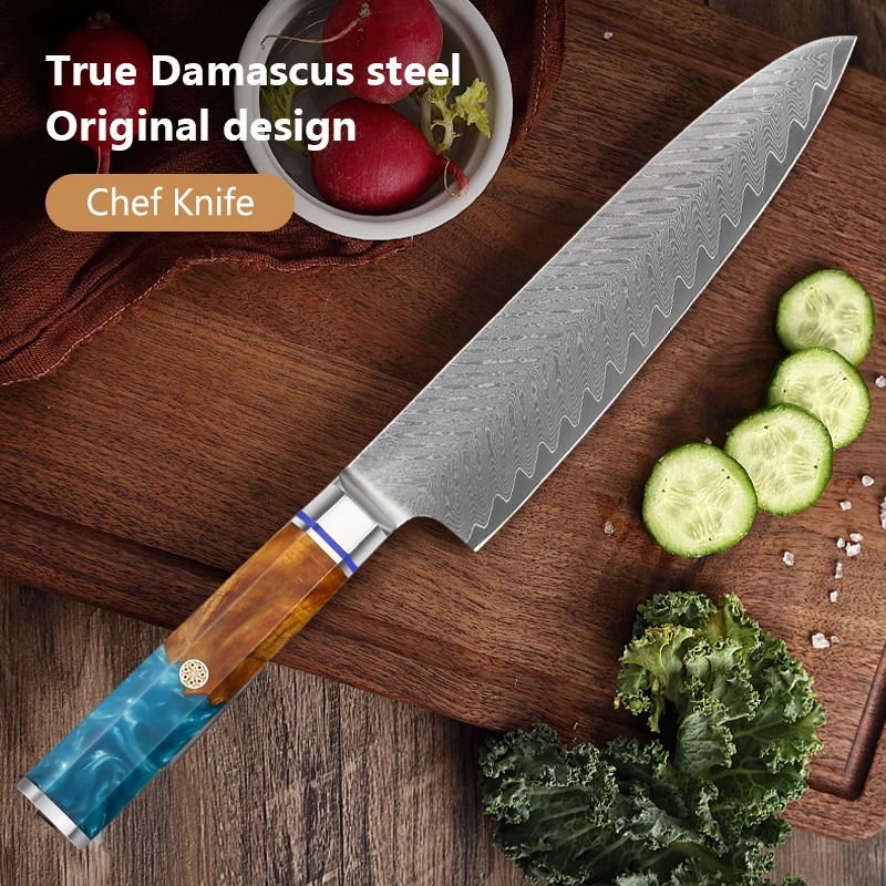 

67 Layer Damascus Steel knife 7.5 inch chef knife Japanese Cut Meat Kitchen Knife Super sharp kitchen Nakiri Knife