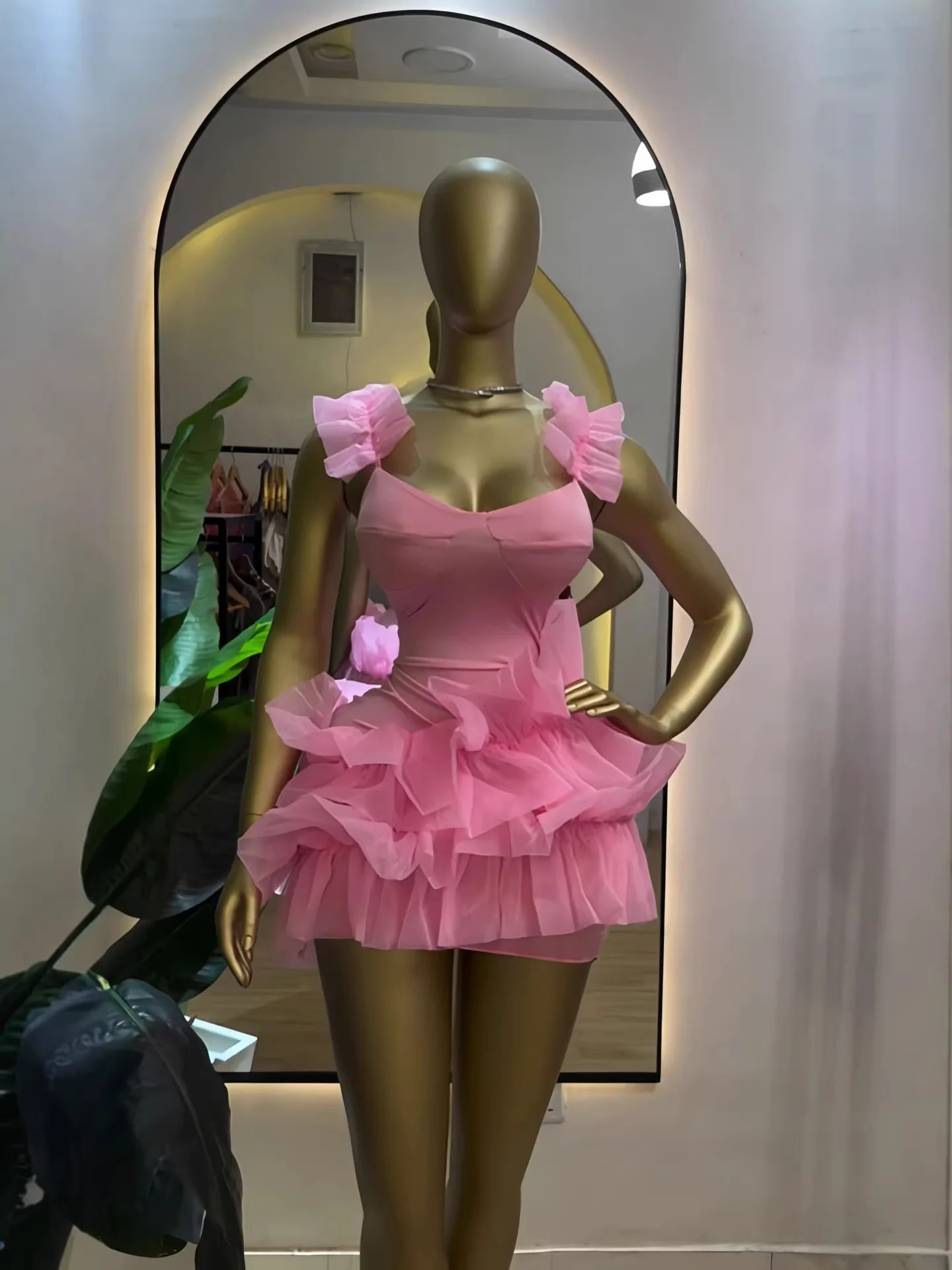 2026 New in Women Luxury Sexy Dress Elegant Birthday Party Trendy Dresses Tierred Ruffled Hem Tank U-Neck Sleeveless Mini Dress - Image 3