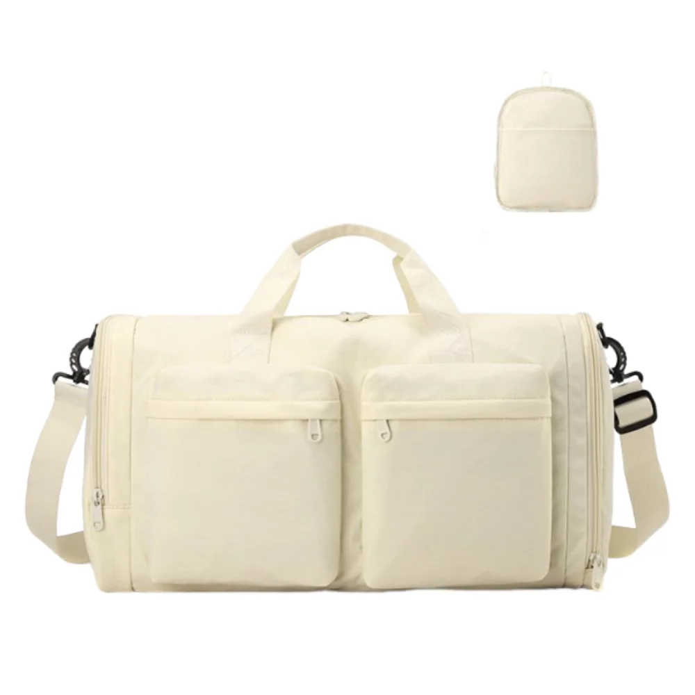 

Folding Travel Duffel Bag Waterproof Dustproof Sports Fitness Bag Large Capacity Lightweight Weekend Handbag Weekend Getaway