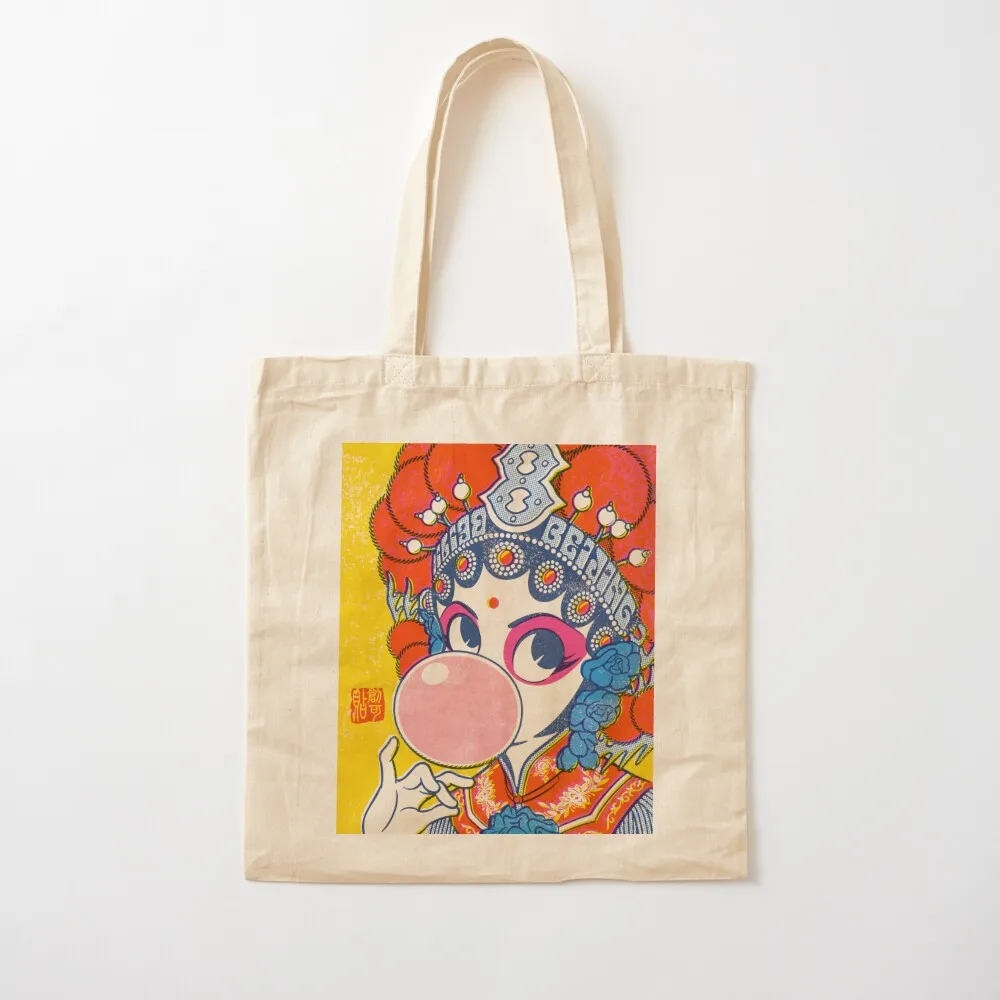 Pop Opera Tote Bag shopping trolley bag supermarket folding bag bags woman 2026
