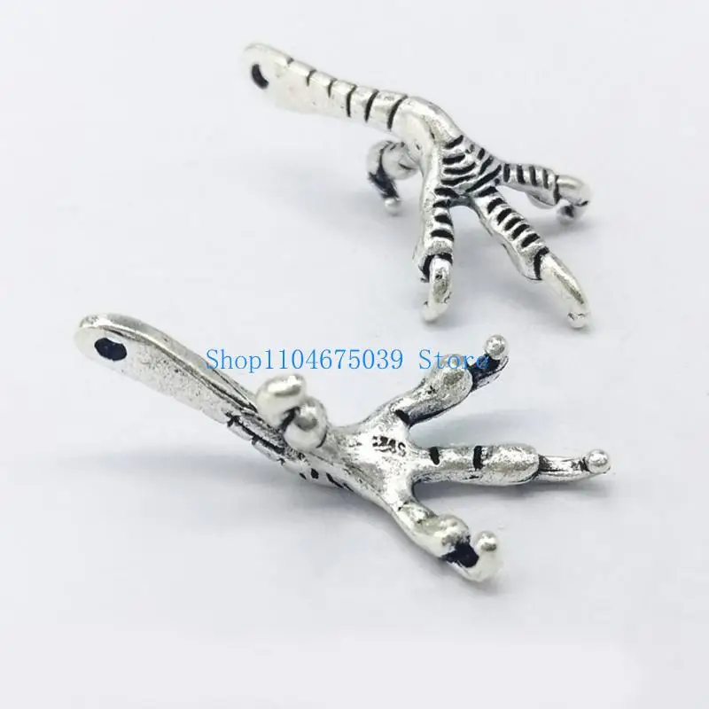 

5asd 10PCS Elegant Charm Necklace Pendant Bird Claw Handmade Jewelry Pendant