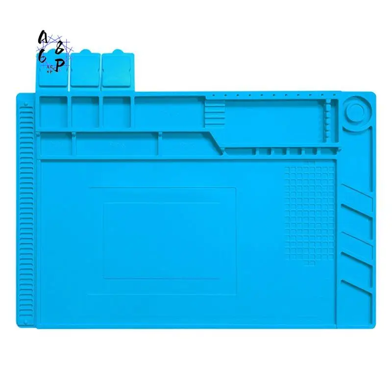 A68P-Silicone Soldering Mat ESD Antistatic Heat Insulation Motherboard Electronics Phone Repair Maintenance Working Pad S160
